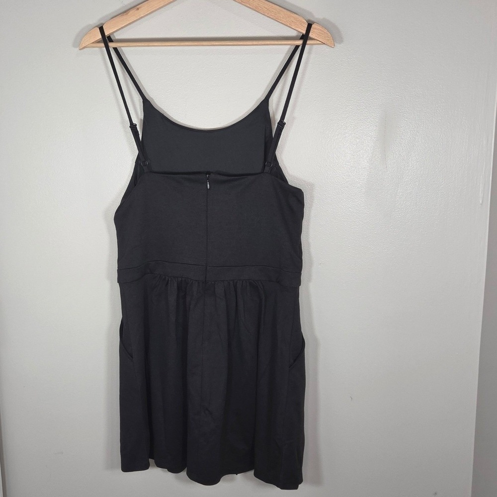 Alyce Paris Romper Womens M Black Fit Flare Strappy Skort Dress NWT - Picture 3 of 10